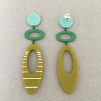 Image 2 of maxi elliptical drop earrings 