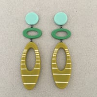 Image 1 of maxi elliptical drop earrings 