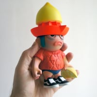 Image 2 of BOB LEMON custom pink flesh orange fluo hat