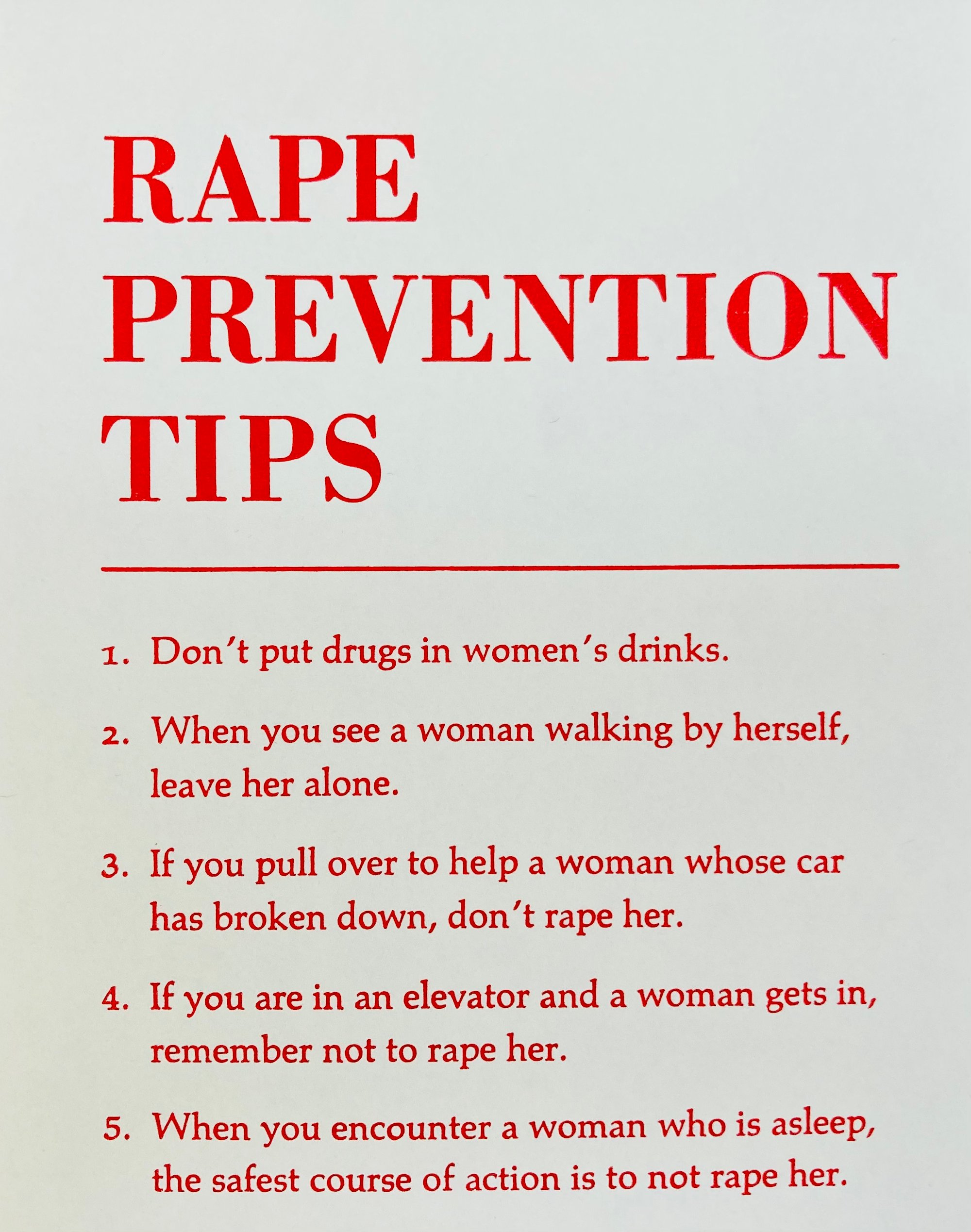 Rape Prevention Tips | Trigger Press