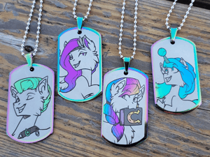 Rainbow Dogtags