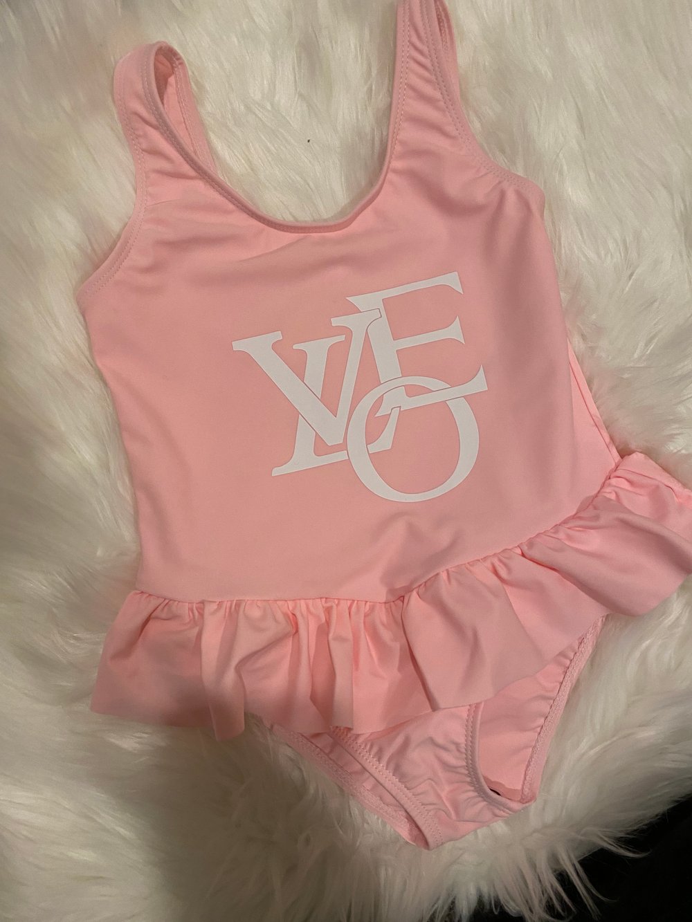 Image of pink logo bathing suit