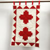 Red Log Cabin Wall Hanging