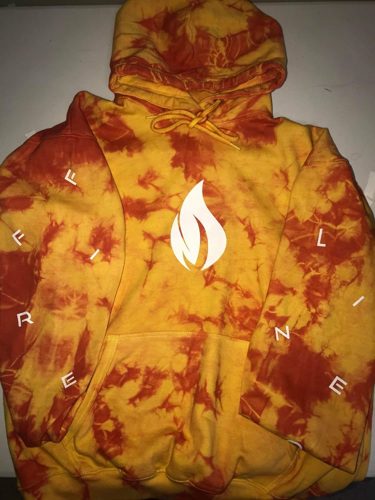 Image of "Tie Dye Fire" Hoodie 