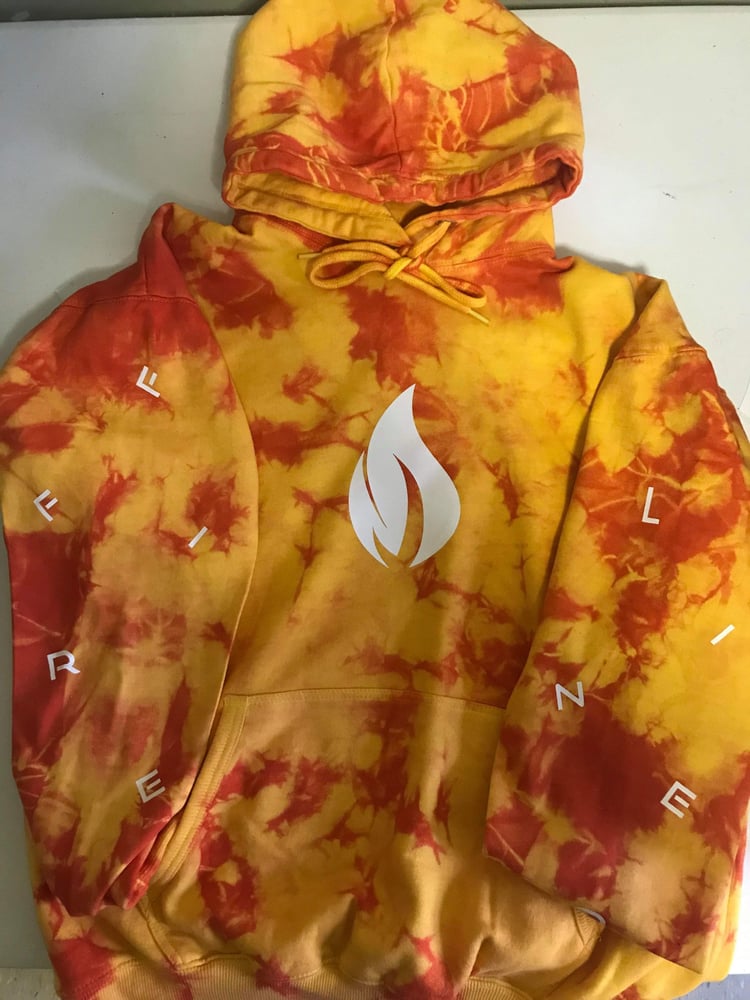 Image of "Tie Dye Fire" Hoodie 