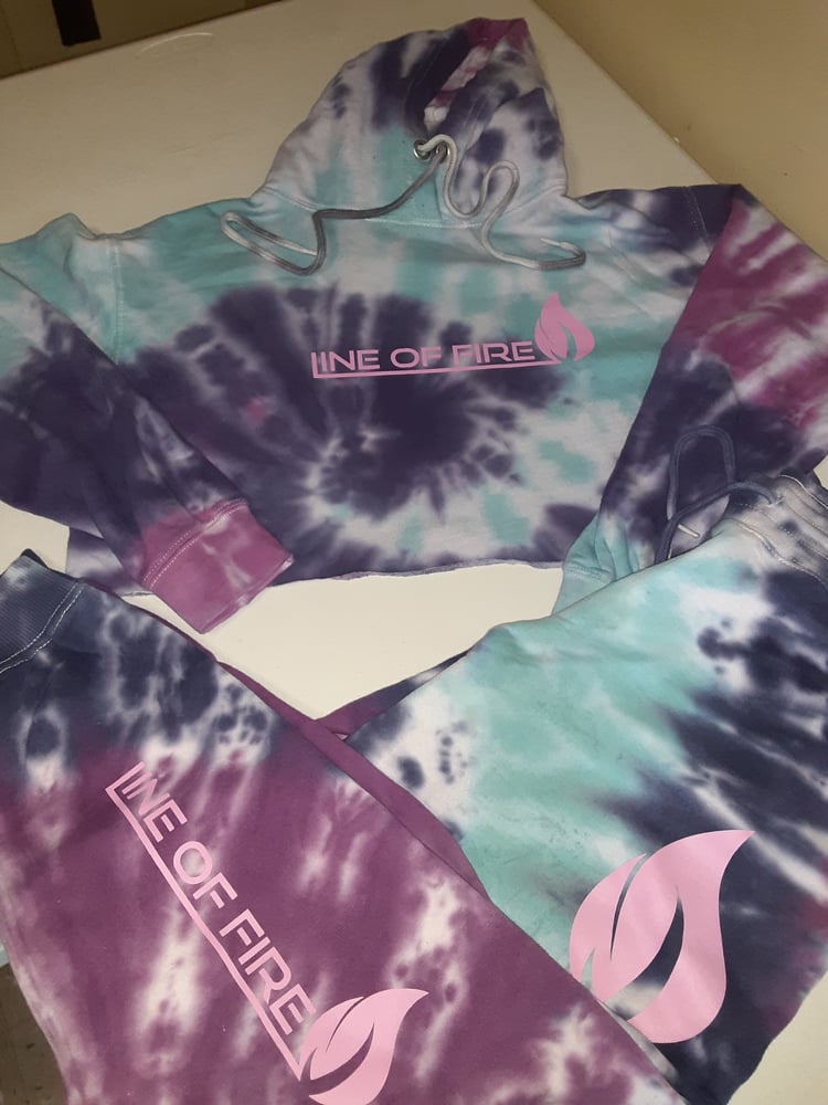 Image of "Tie Dye Fire" Hoodie 