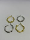 Twisted hoop earrings 