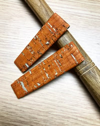 Image 2 of Orange Cork 2 Piece “Spezzone” Strap for Deployante