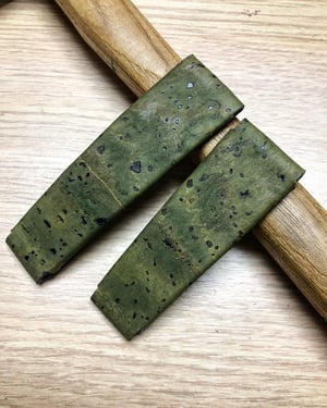 Image of Military green Cork 2 Piece “Spezzone” Strap for Deployante