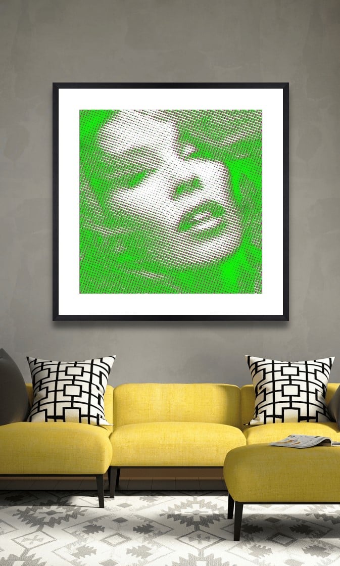 Kylie Green Purple - Poured Acrylic on Canvas 