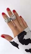 LARGE & SMALL SOLID SMILEY RINGS