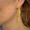 Gold Skeleton Leaf Earrings