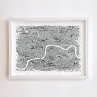 Image 1 of Music Map Of London (White)
