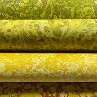 Image 1 of Marbled Paper Chartreuse - 1/2 sheets