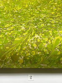 Image 3 of Marbled Paper Chartreuse - 1/2 sheets