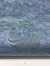 Image 2 of Marbled Paper Imperial Blue - 1/2 sheets