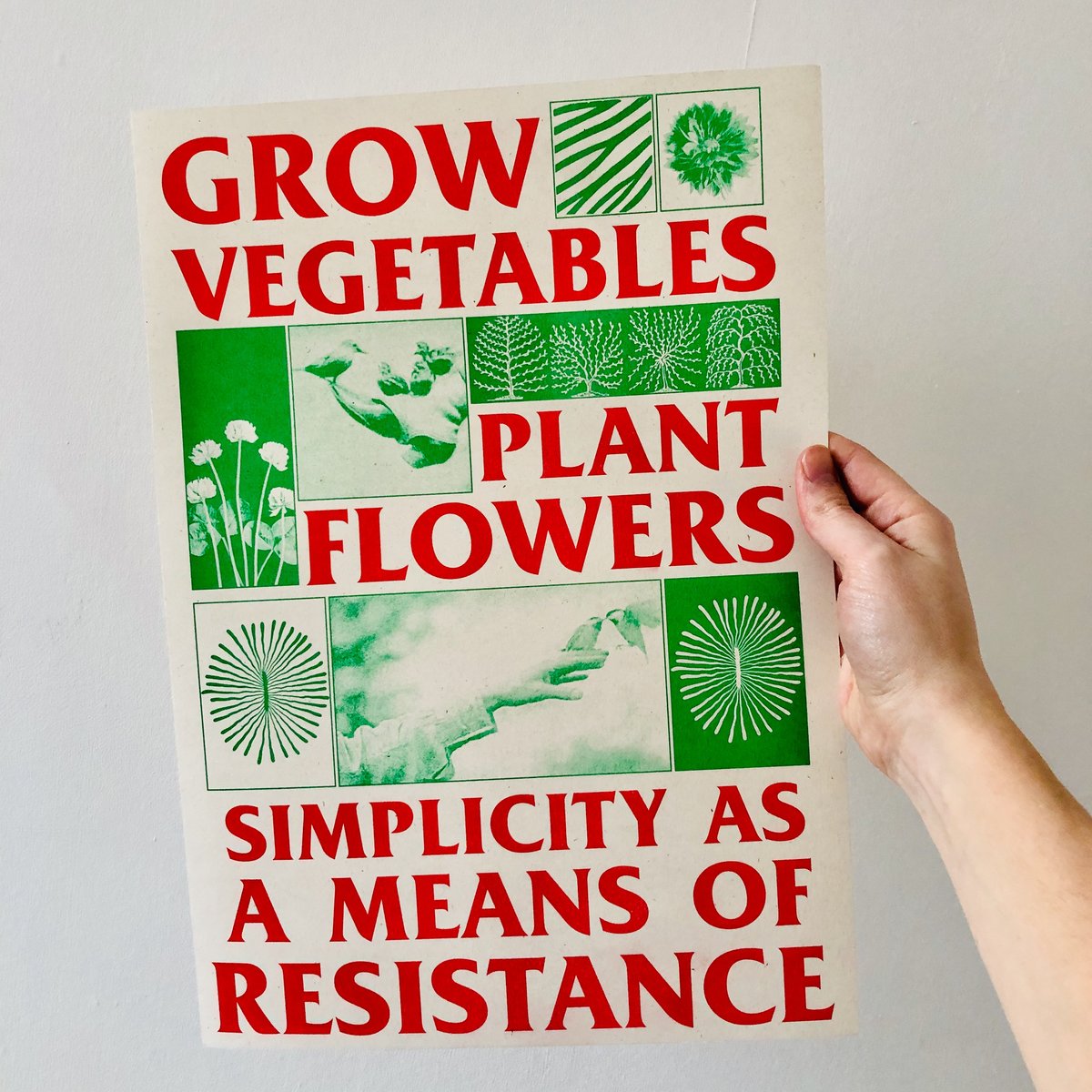 Image of Simplicity As A Means of Resistance A3 riso print