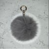 Pale Grey Pom Keyring