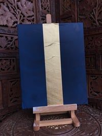 Image 3 of Fuji e/Conscious path - 24x30 cm acrylic with 23,75 carat gold on canvas board