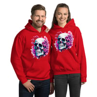 Image 6 of Watercolor skull 4 Unisex Hoodie