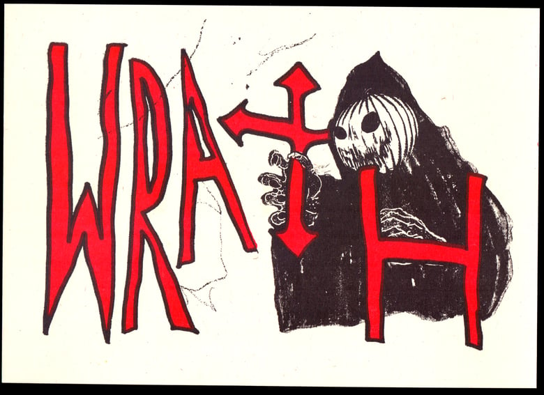 Image of 'WRATH' — Sam Barrett collaboration / Risograph Print