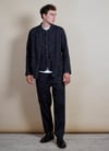 Hansen Garments BEN | Crew Neck Waistcoat | Black Hemp