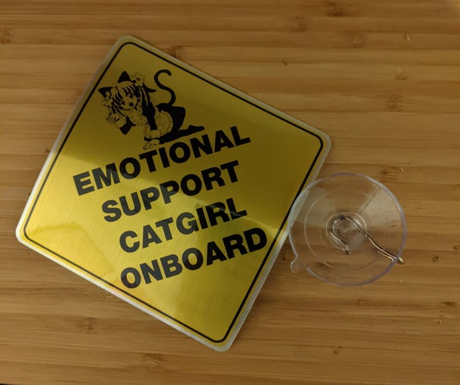 Catgirl on board sticker