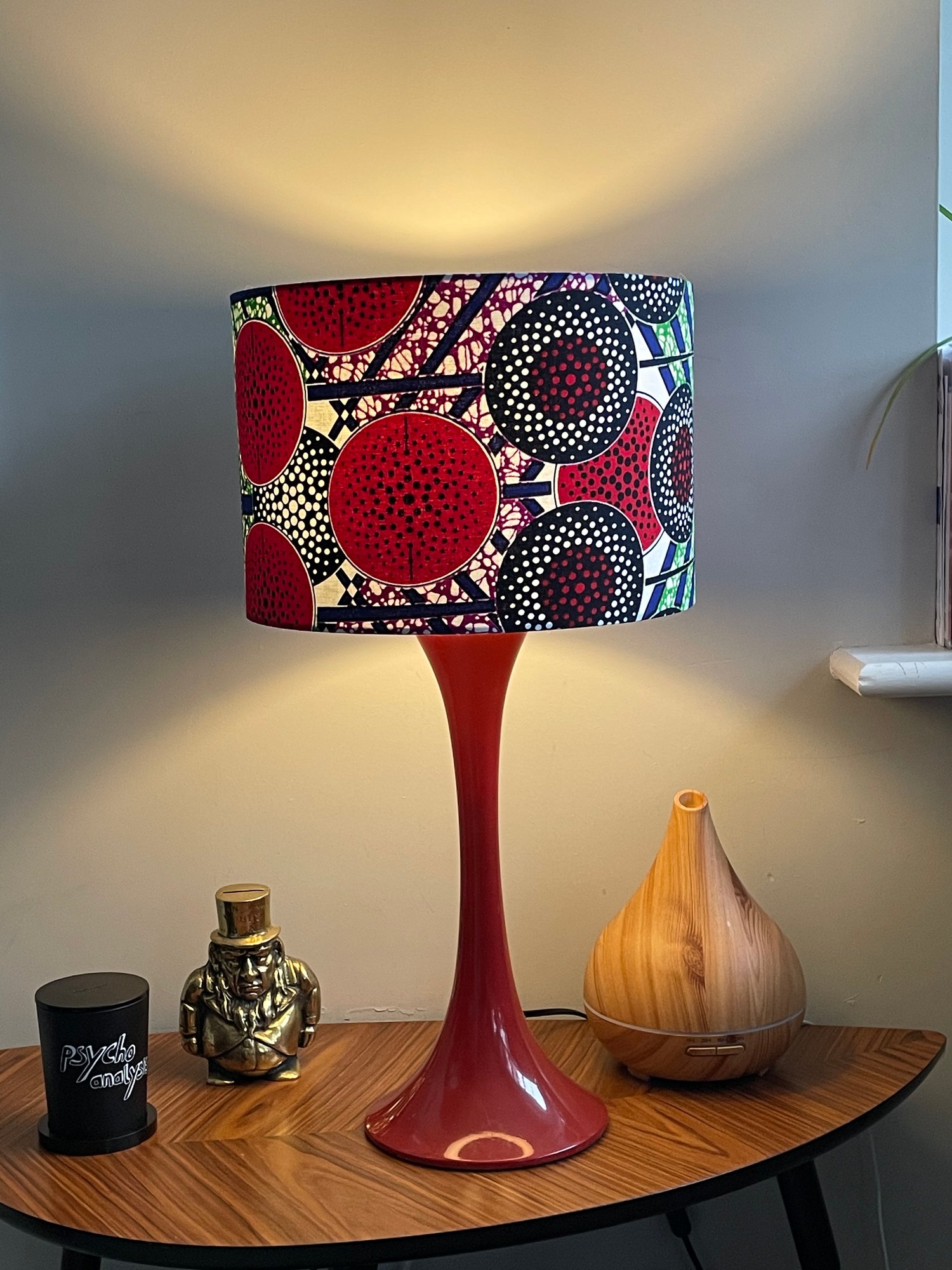 Image of Ankara Print Kgabu Red/Black Shade 30cm