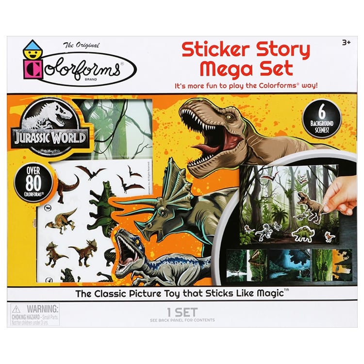 Colorforms Jurassic World Sticker Story Adventure Set 0ver 40 Forms 2019 New/pac for sale online 
