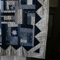 Image 2 of Blue & White Patchwork Wallhanging