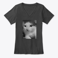 Bobbins Kitty Women's V-Neck Tee Shirt