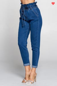 Image 2 of Perfection Paperbag High-Waisted Denim Pants