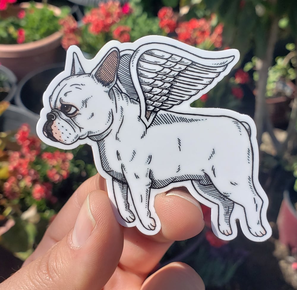 Flying French Bulldog 3" Vinyl Sticker