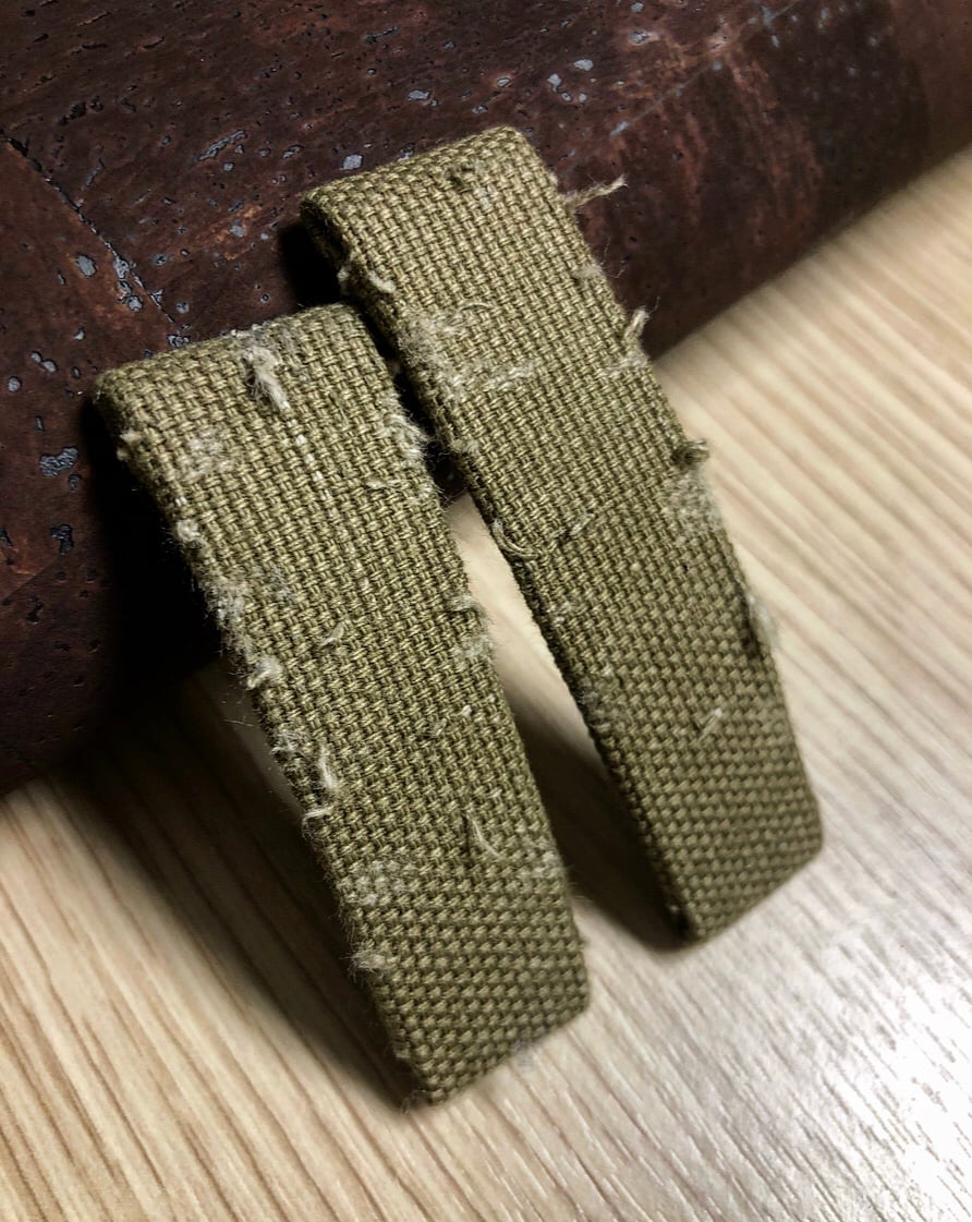 Image of Military sanded canvas “Spezzone” - 2 pc watch strap for Deployante 