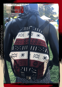 Image 1 of Designs By IvoryB Backpack Multi Print Mudcloth 
