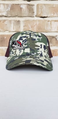 Image 1 of Skull Ursi camo snap back hat