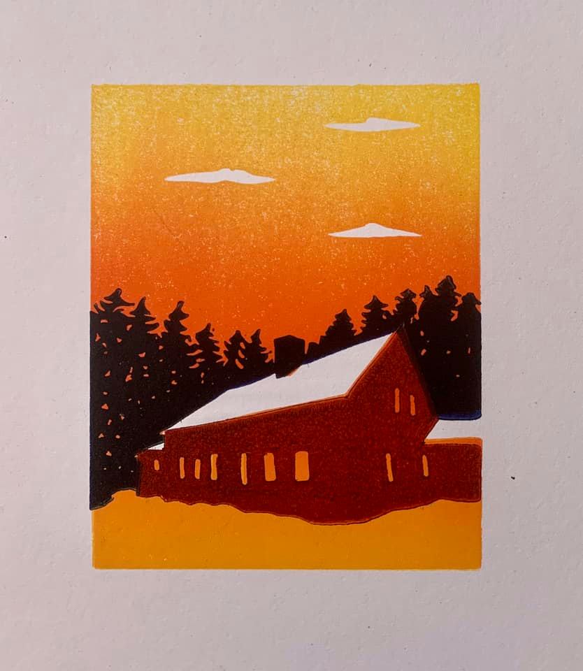 There's a Red House Over Yonder Print 