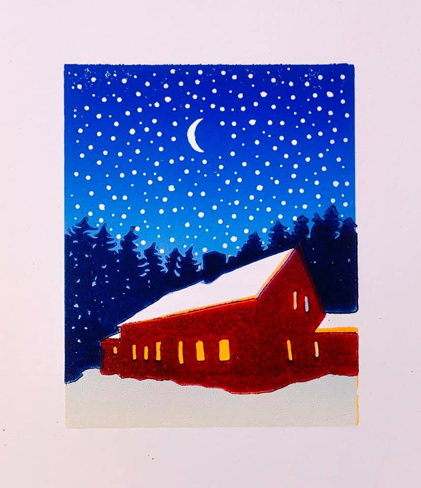 There's a Red House Over Yonder Print 