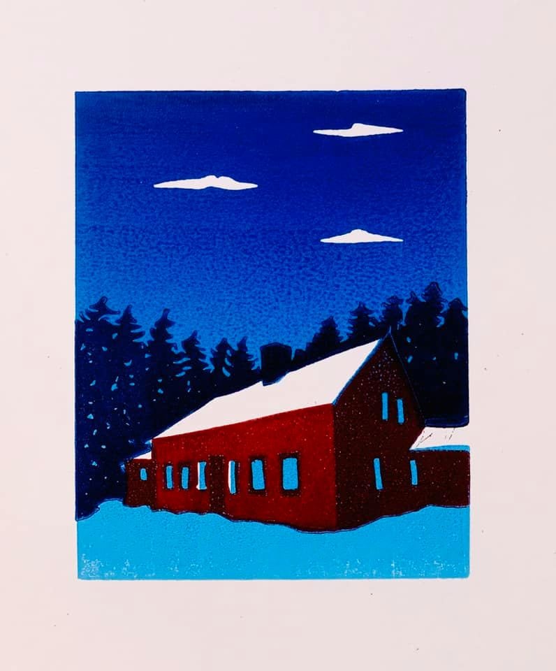 There's a Red House Over Yonder Print 