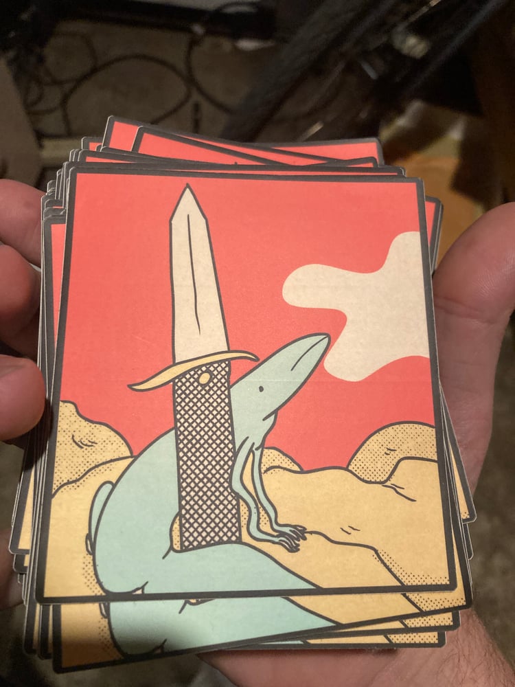 Image of Knife lizard sticker