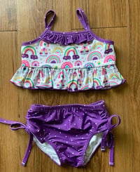 Image 3 of 12/18M, 3T, 5T SIZES Gracie Cropped Tankini Sets 