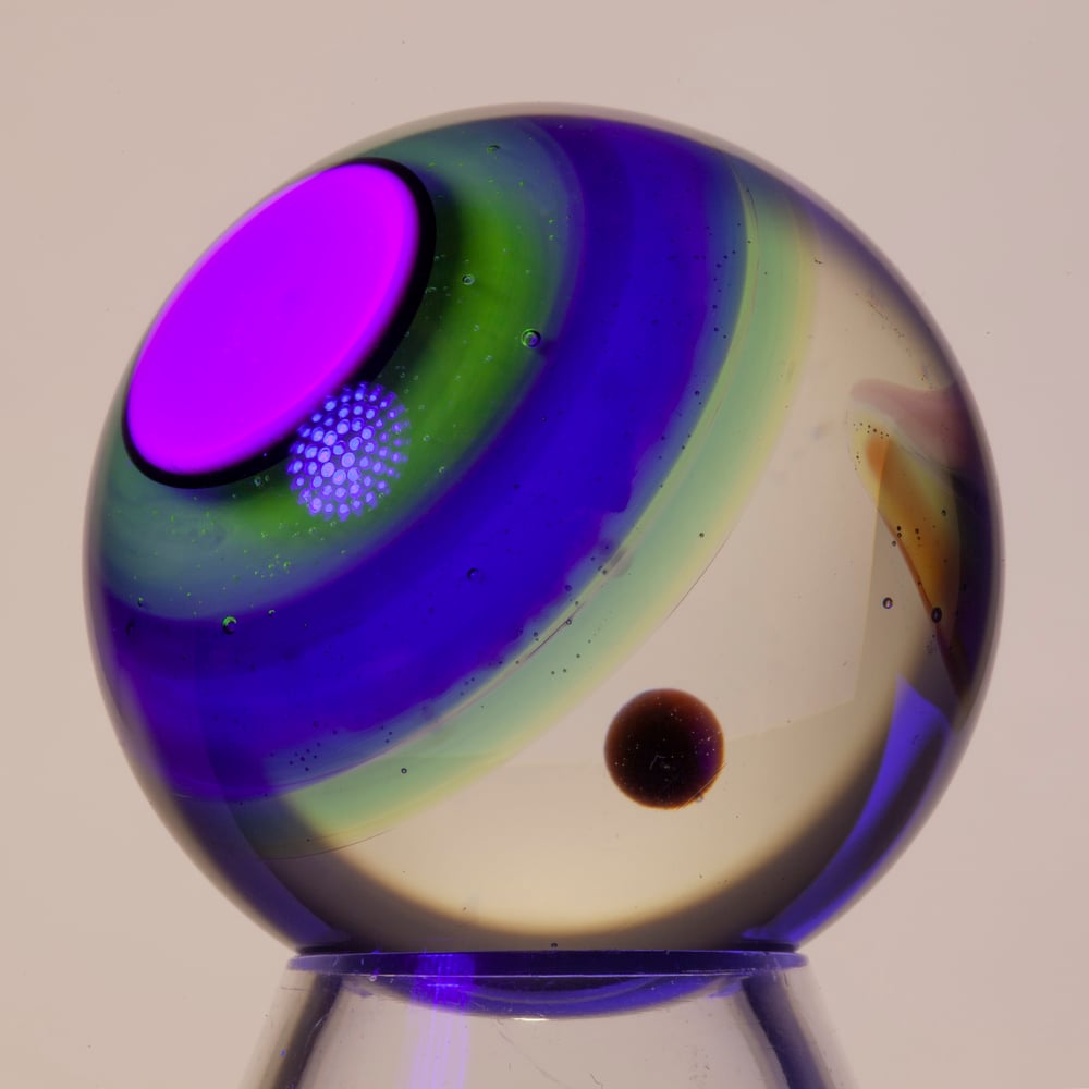 Rainbow and Moon Desert Island 114 / universe marbles