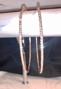 Image 2 of Rose Gold 3.75 Hoop