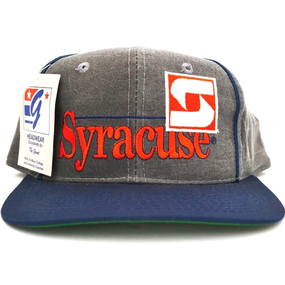 Image of Vintage 1990's Syracuse Orangemen The Game Acid Washed Snapback