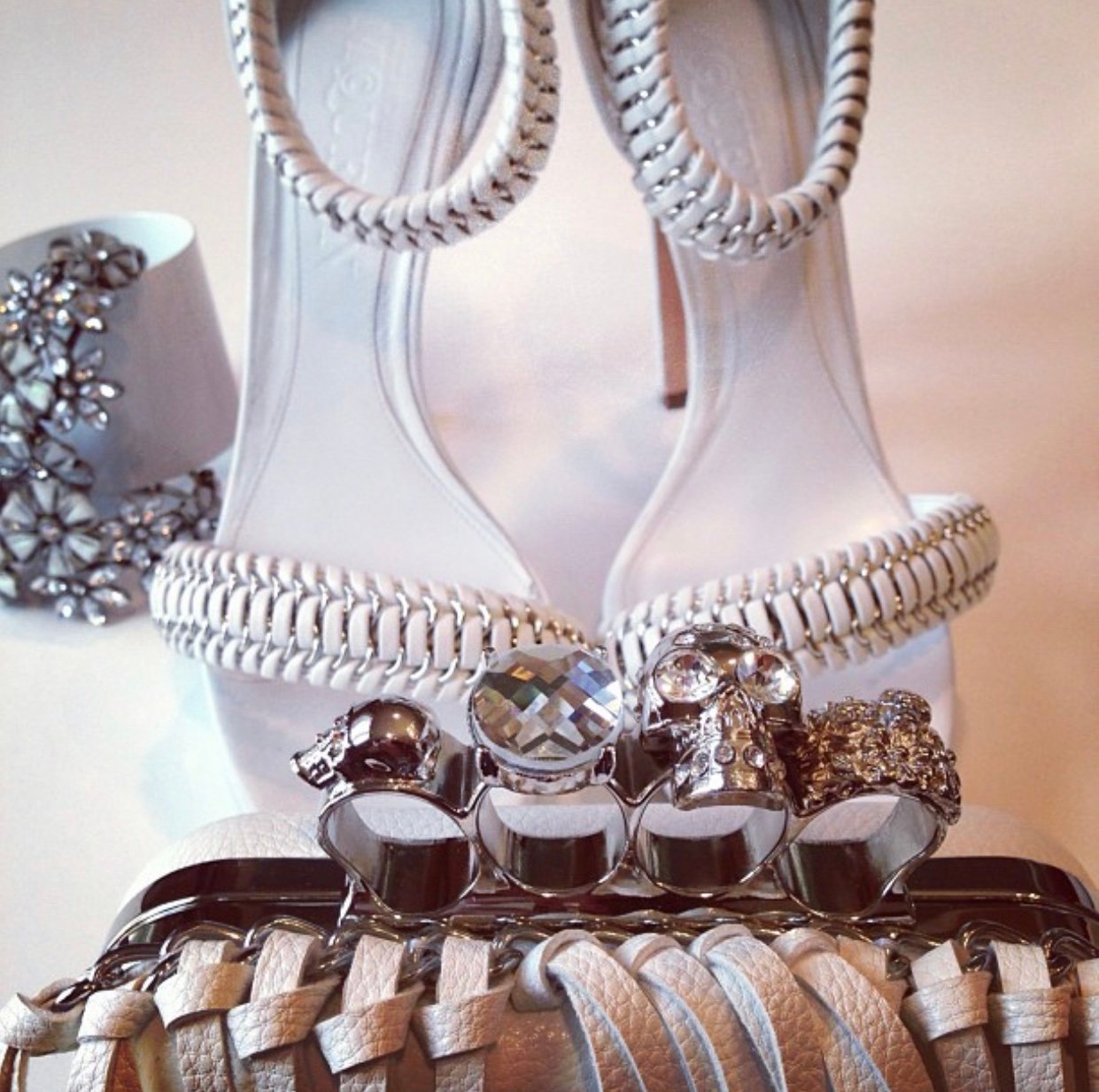 Image of ALEXANDER MCQUEEN  'ARMADILLO' CHAIN SANDAL (EU 39)