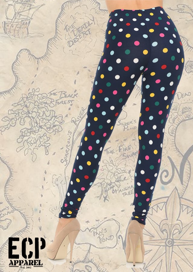 "Spring Polkadots" Butter Soft Leggings