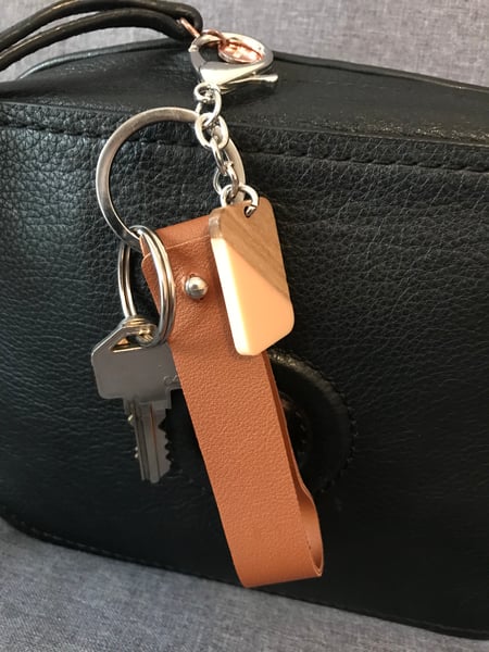 Image of Leather Pendant Keyring  