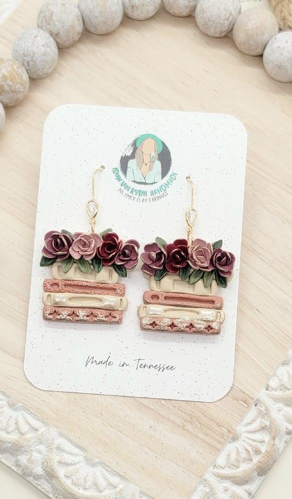 Image of Floral Bookstack Dangles