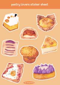 Pastry Lovers Sticker Sheet 