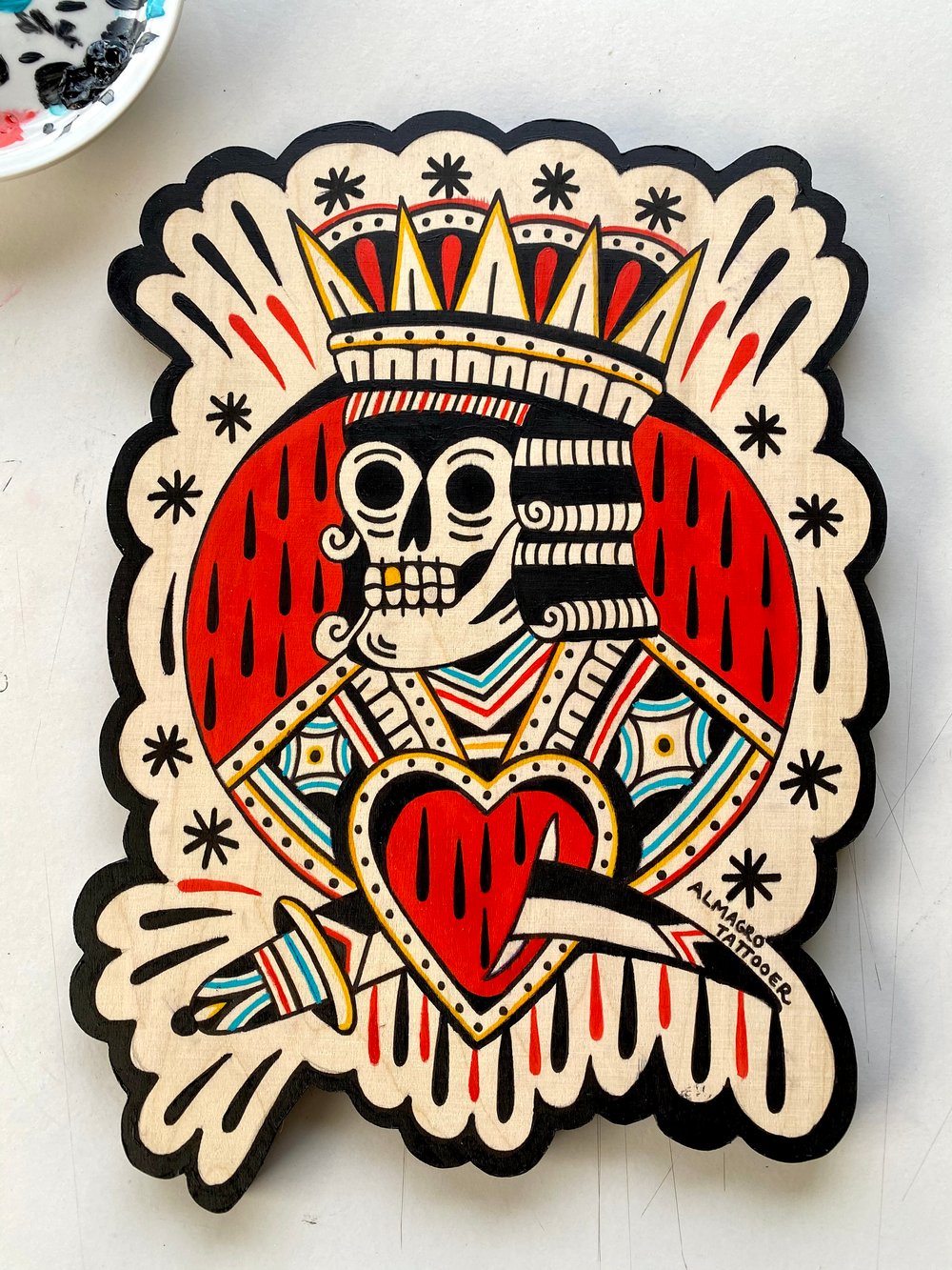 King of Death / Acrylic on wood